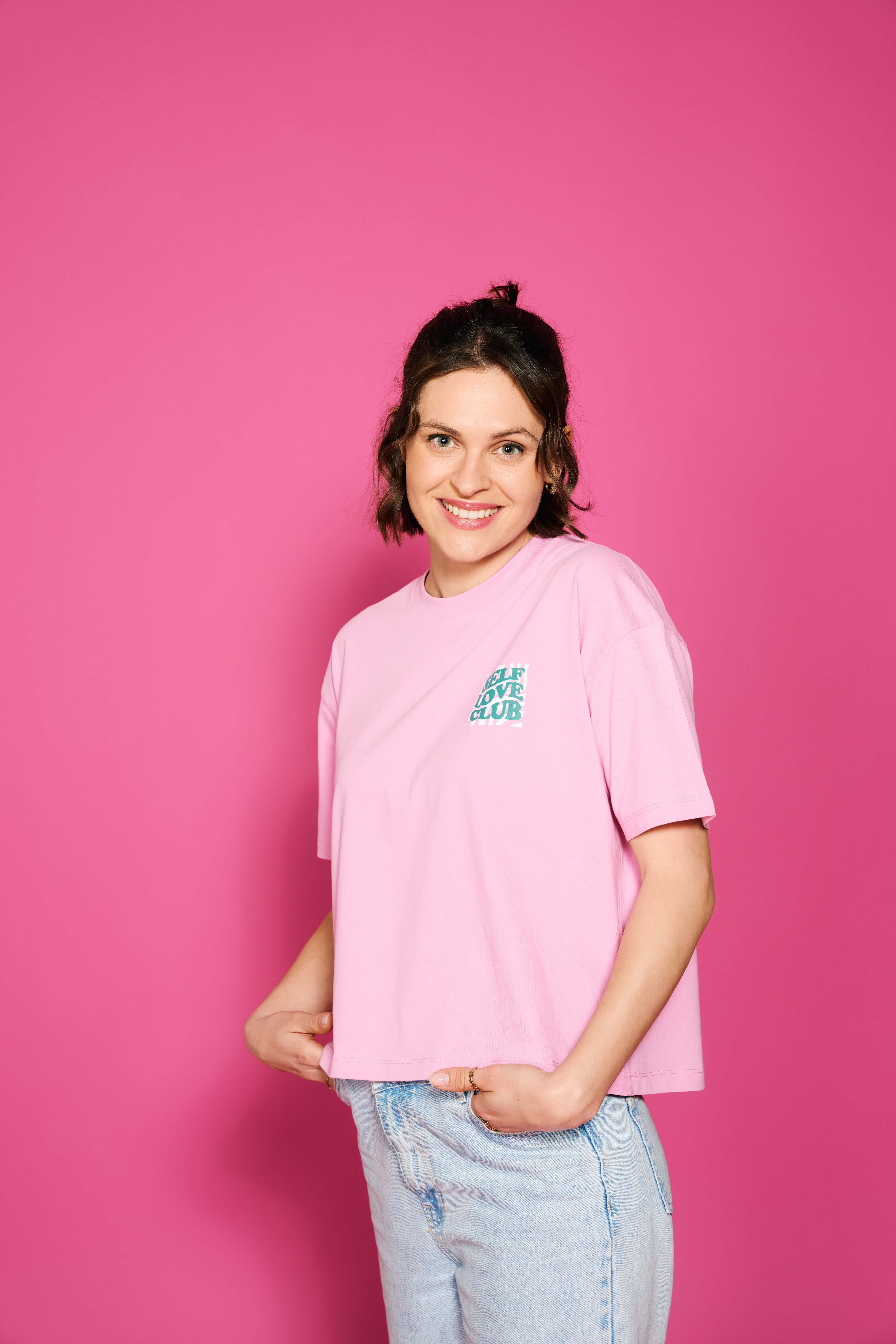 Crop-Shirt "Bubble-Pink" - Self Love