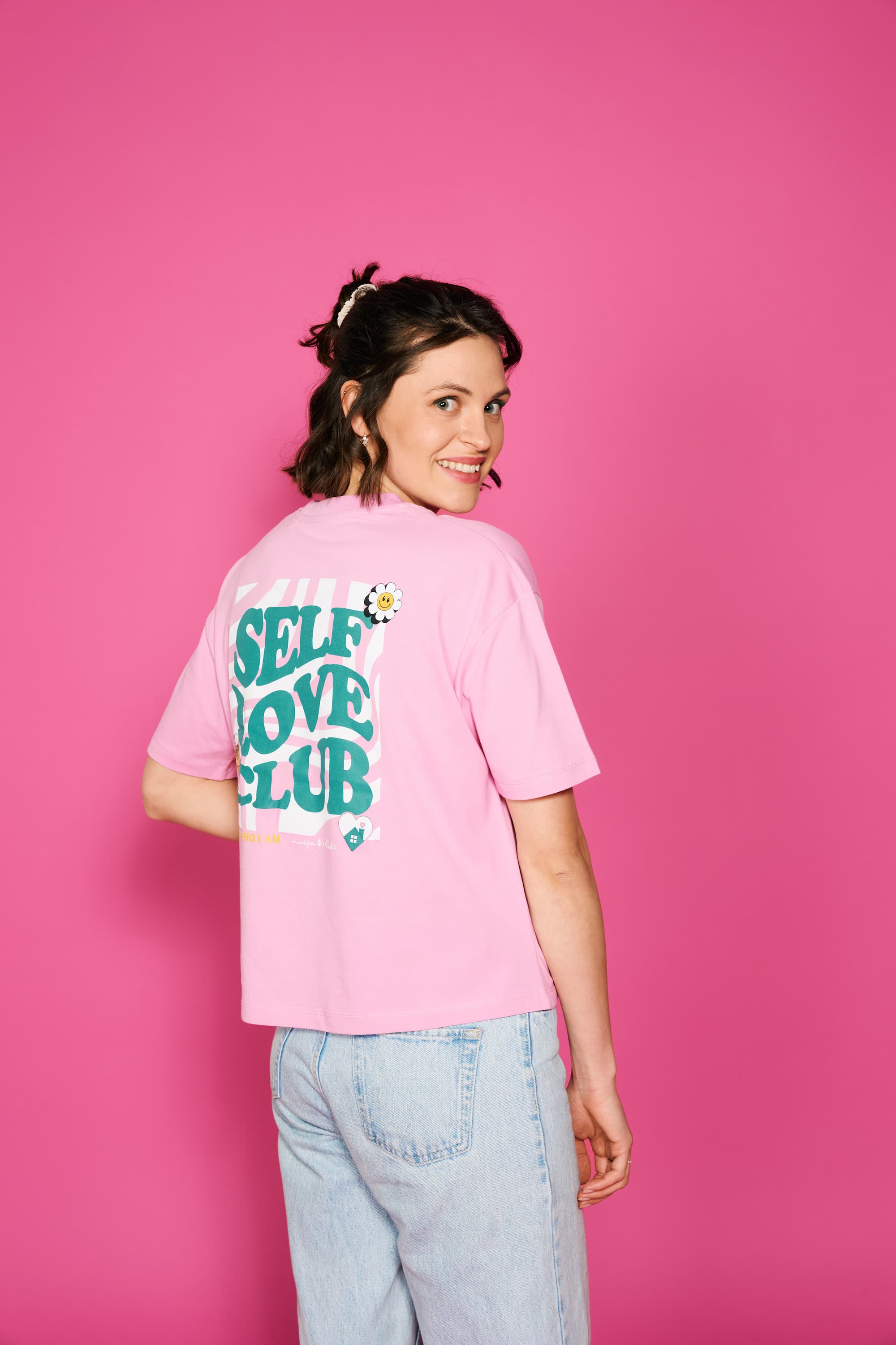 Crop-Shirt "Bubble-Pink" - Self Love