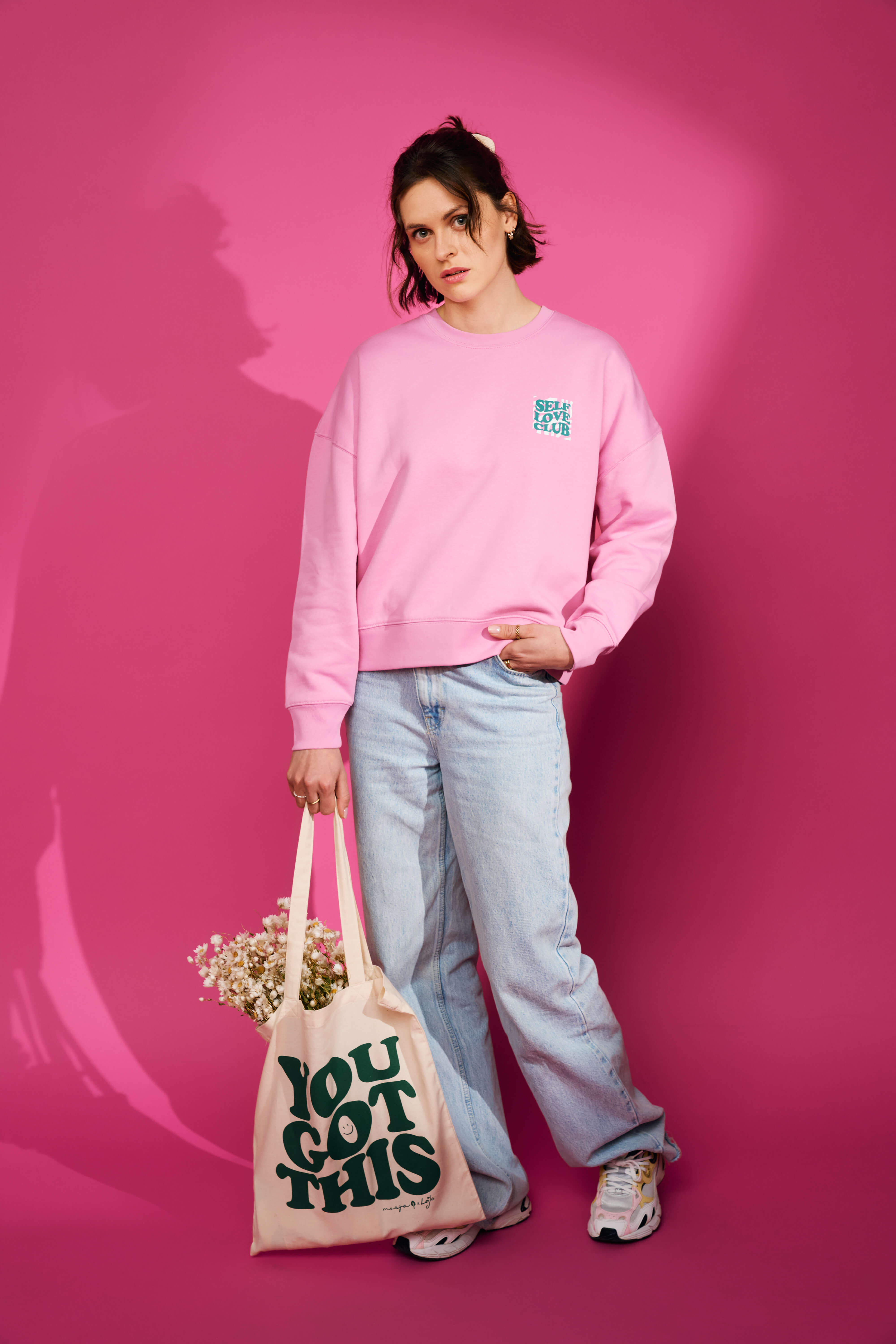Crop-Sweater "Bubble-Pink" - Self Love