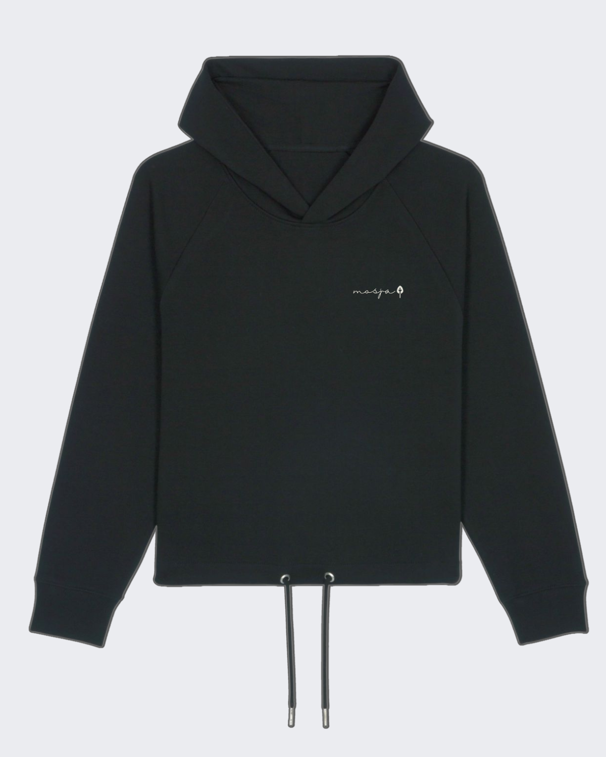 Crop-Hoodie "Black"