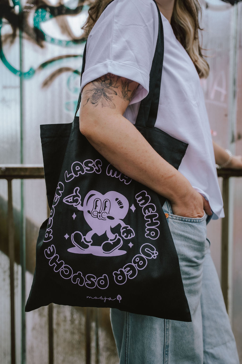 Geschenk-Set Heart & Mind (Boxy Shirt + Tasche)