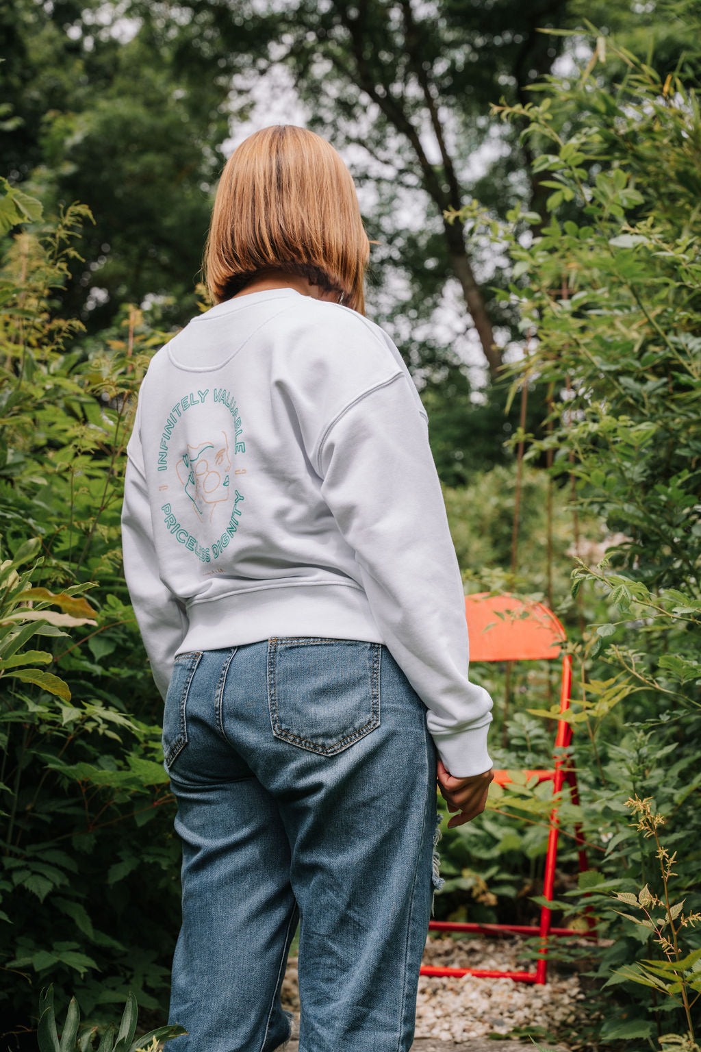 Crop-Sweater "White - Valuable