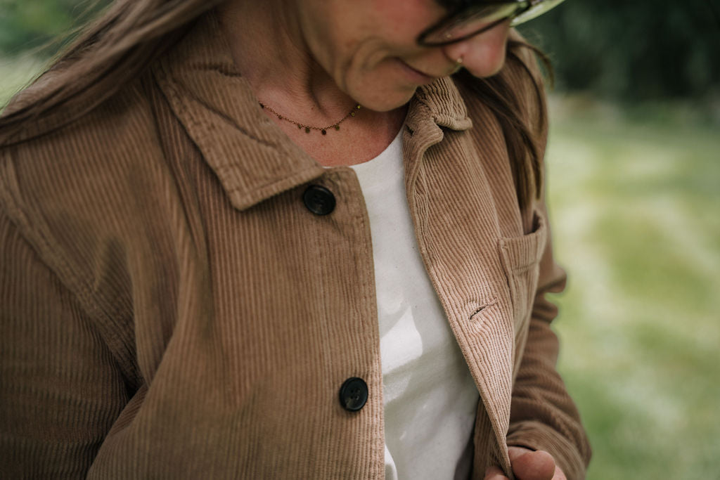 Kord-Hemdjacke "Camel"