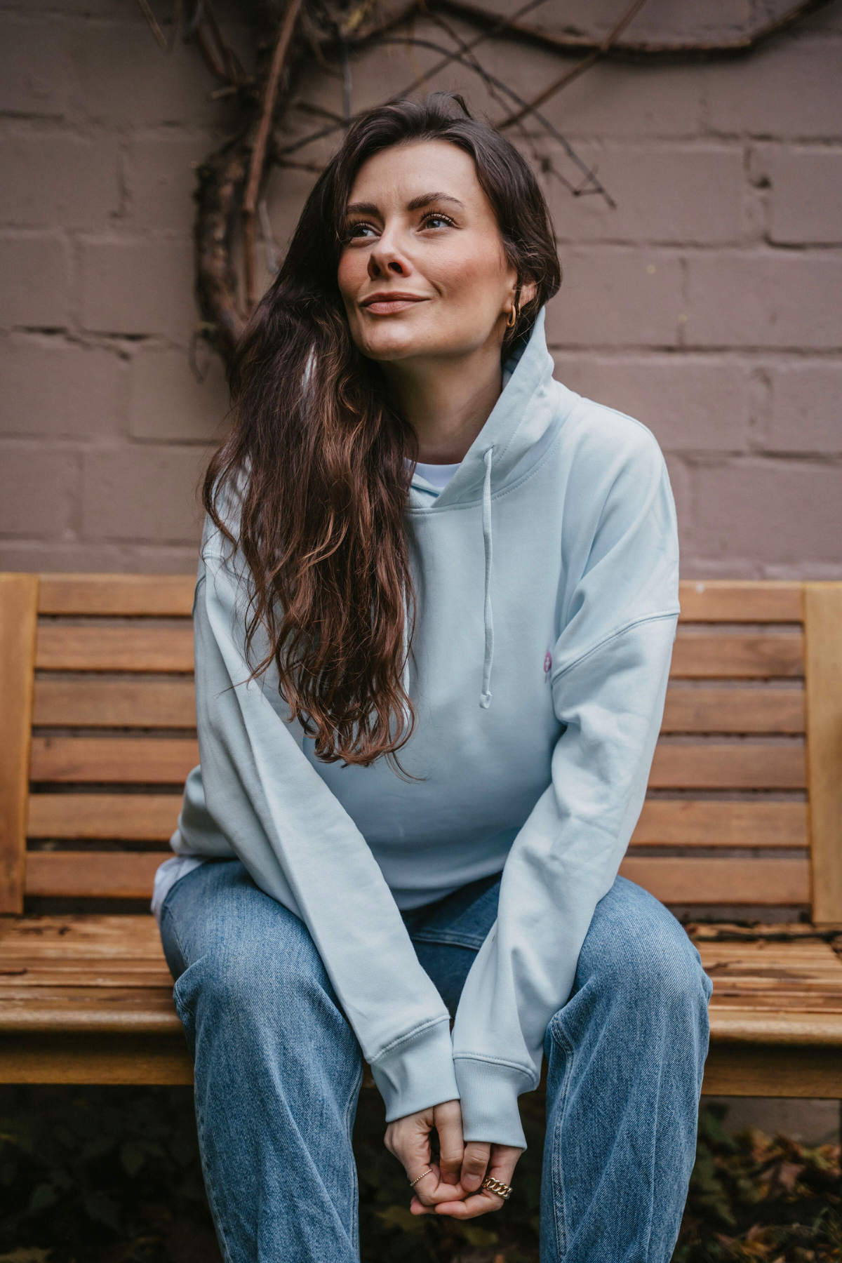 Damen-Hoodie "Ice Blue" - Oversize