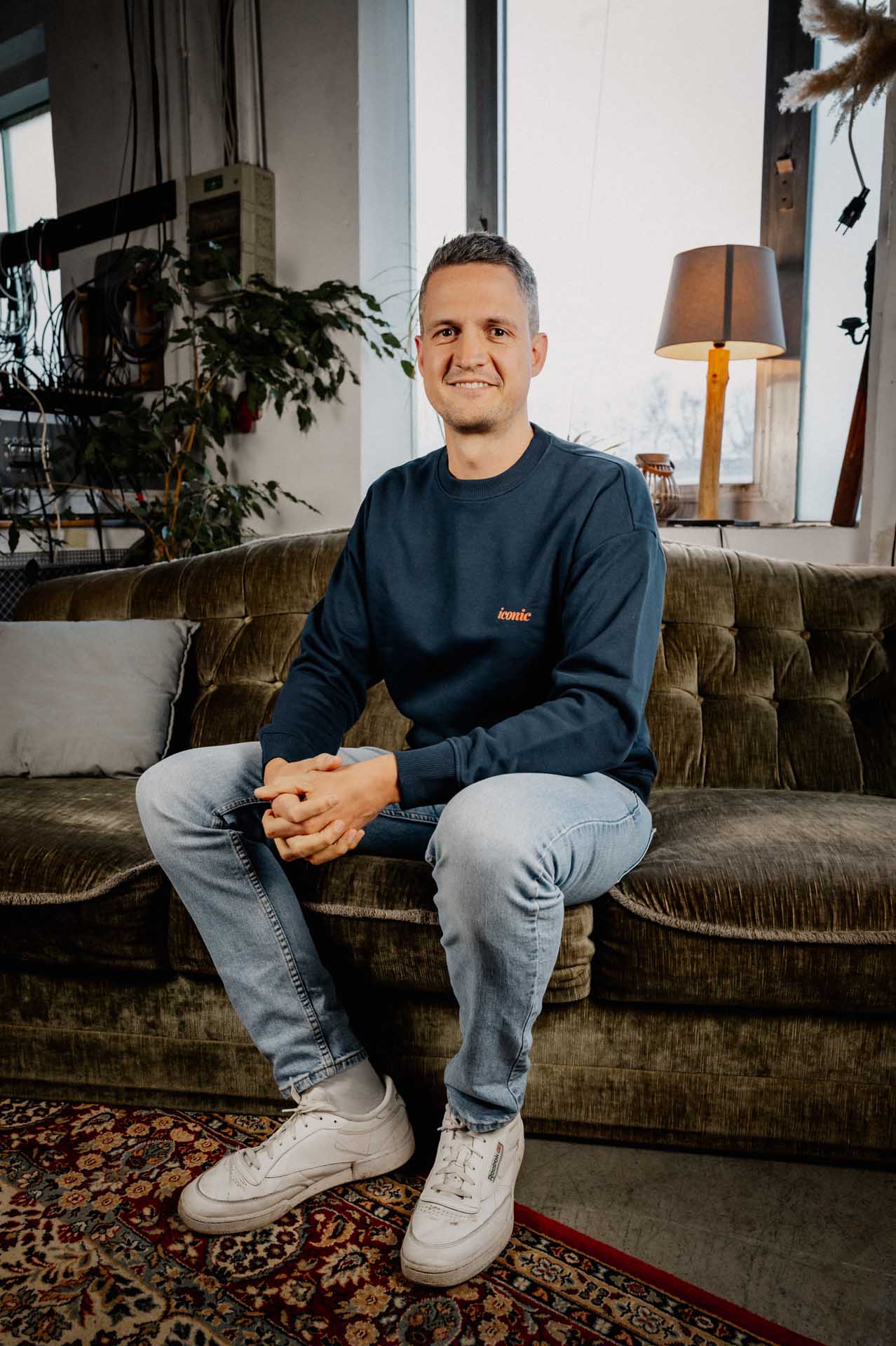 Oversize-Sweater "Navy Blue" - Iconic