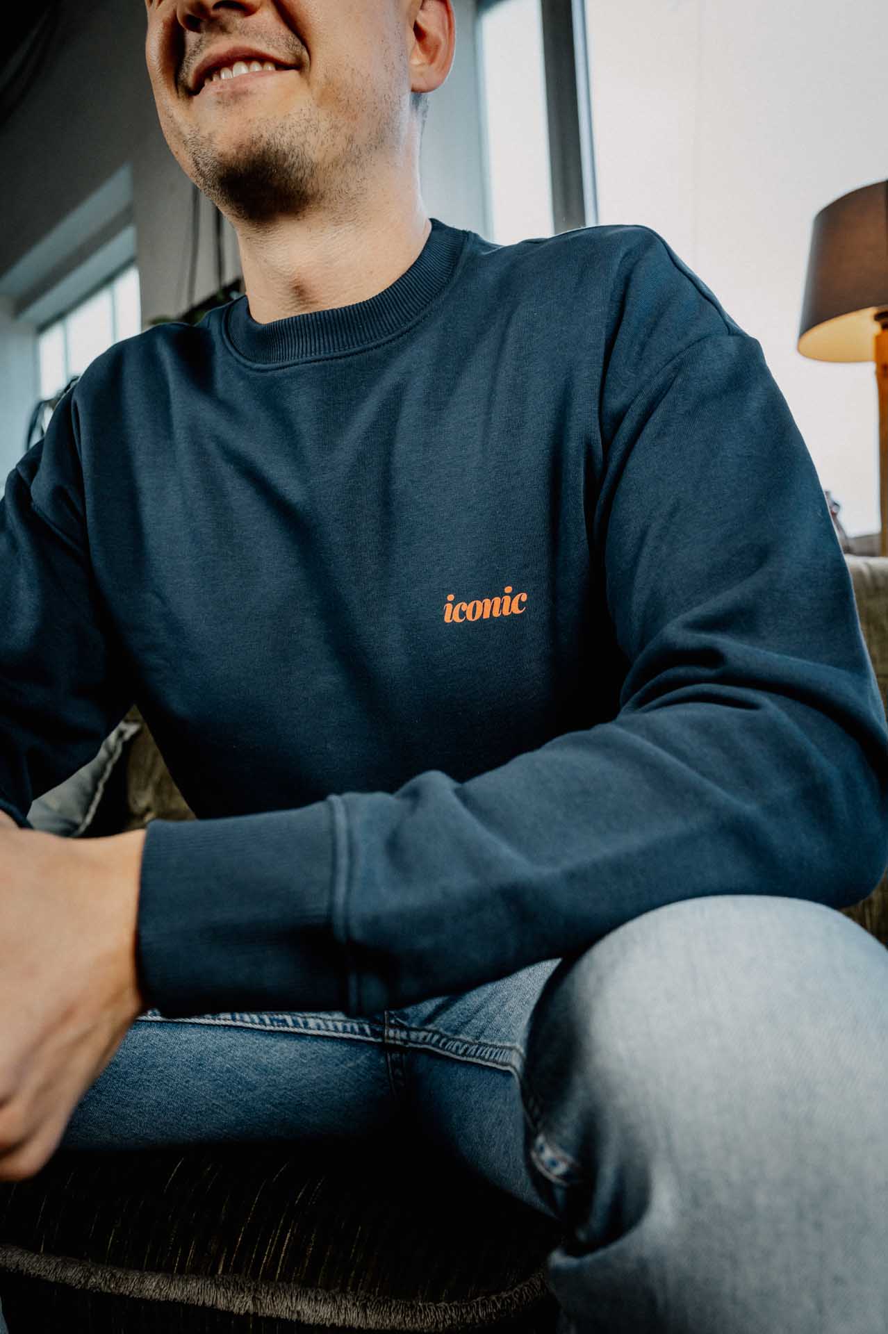 Oversize-Sweater "Navy Blue" - Iconic