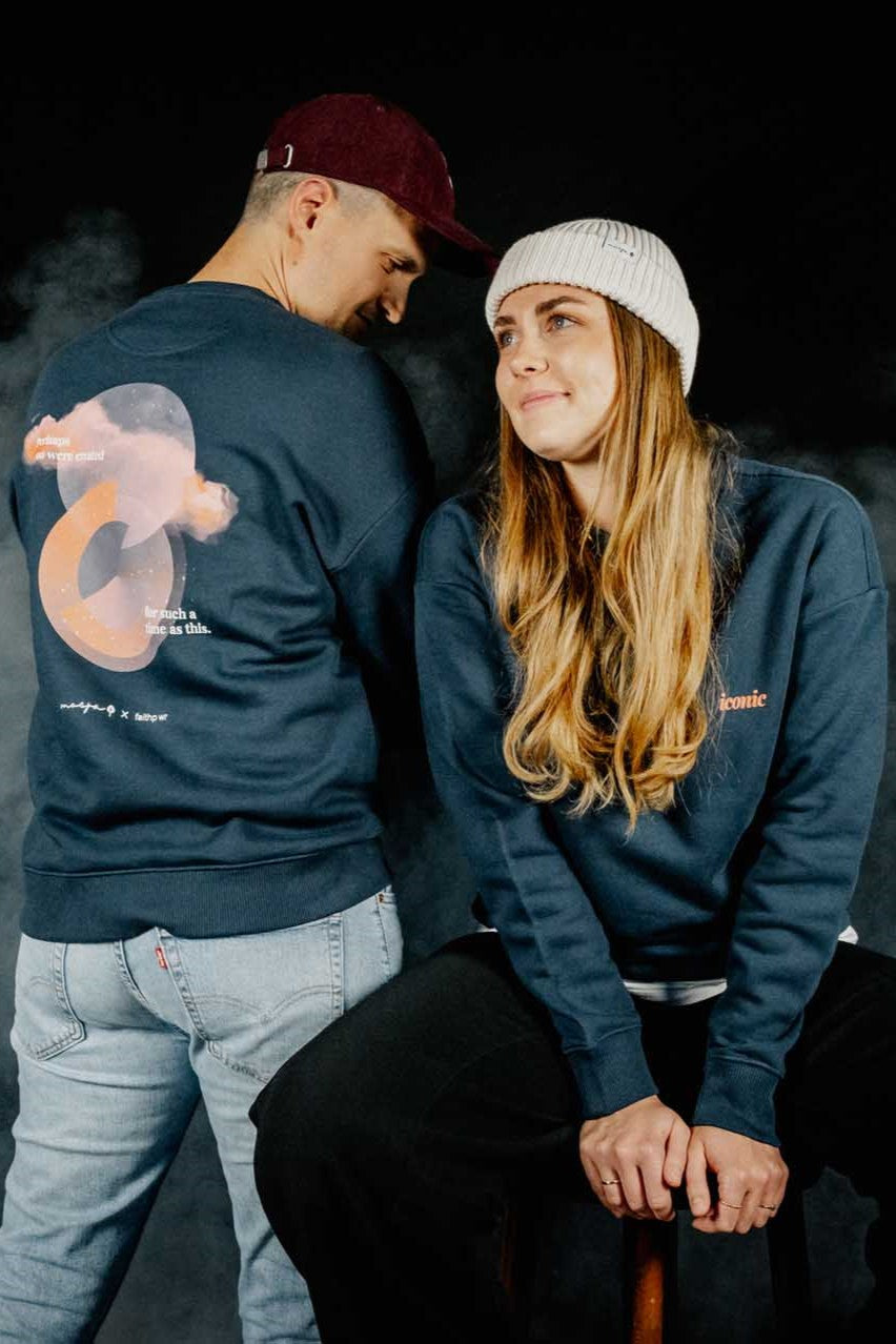 Oversize-Sweater "Navy Blue" - Iconic