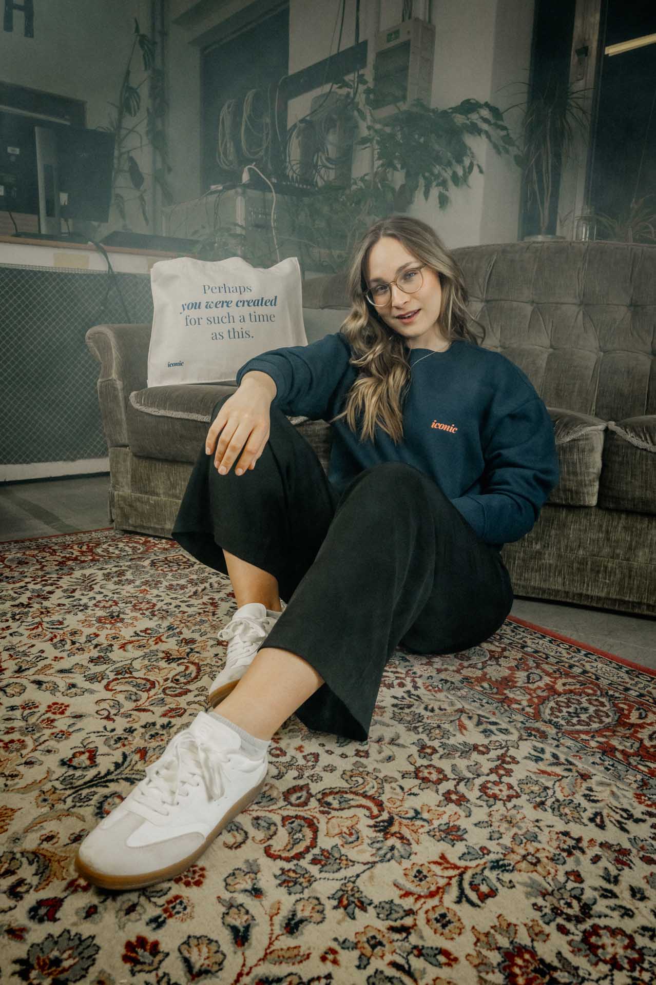 Oversize-Sweater "Navy Blue" - Iconic