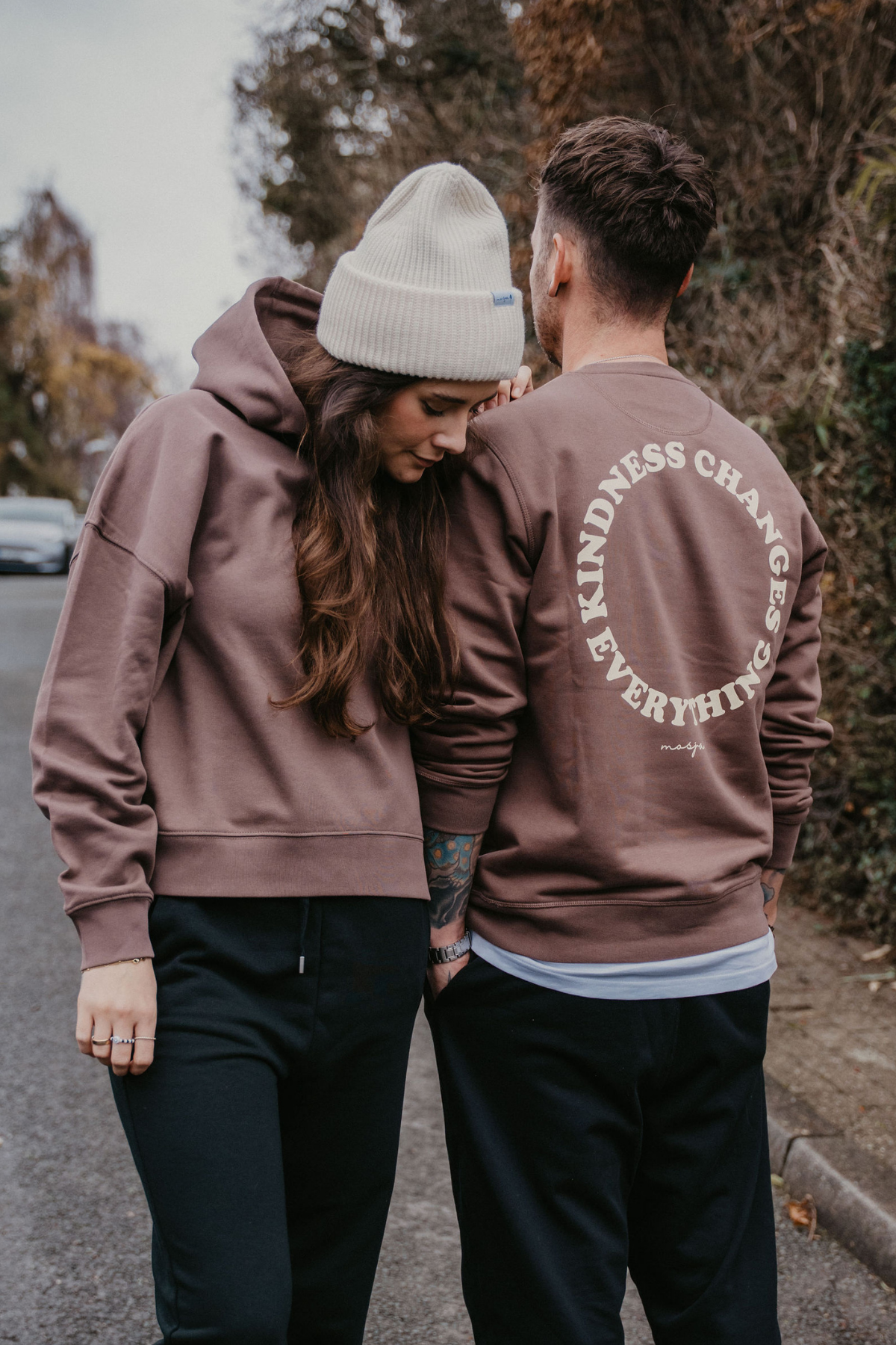 Partner-Set "Mocha" (Damen Hoodie Oversize + Unisex Sweater)