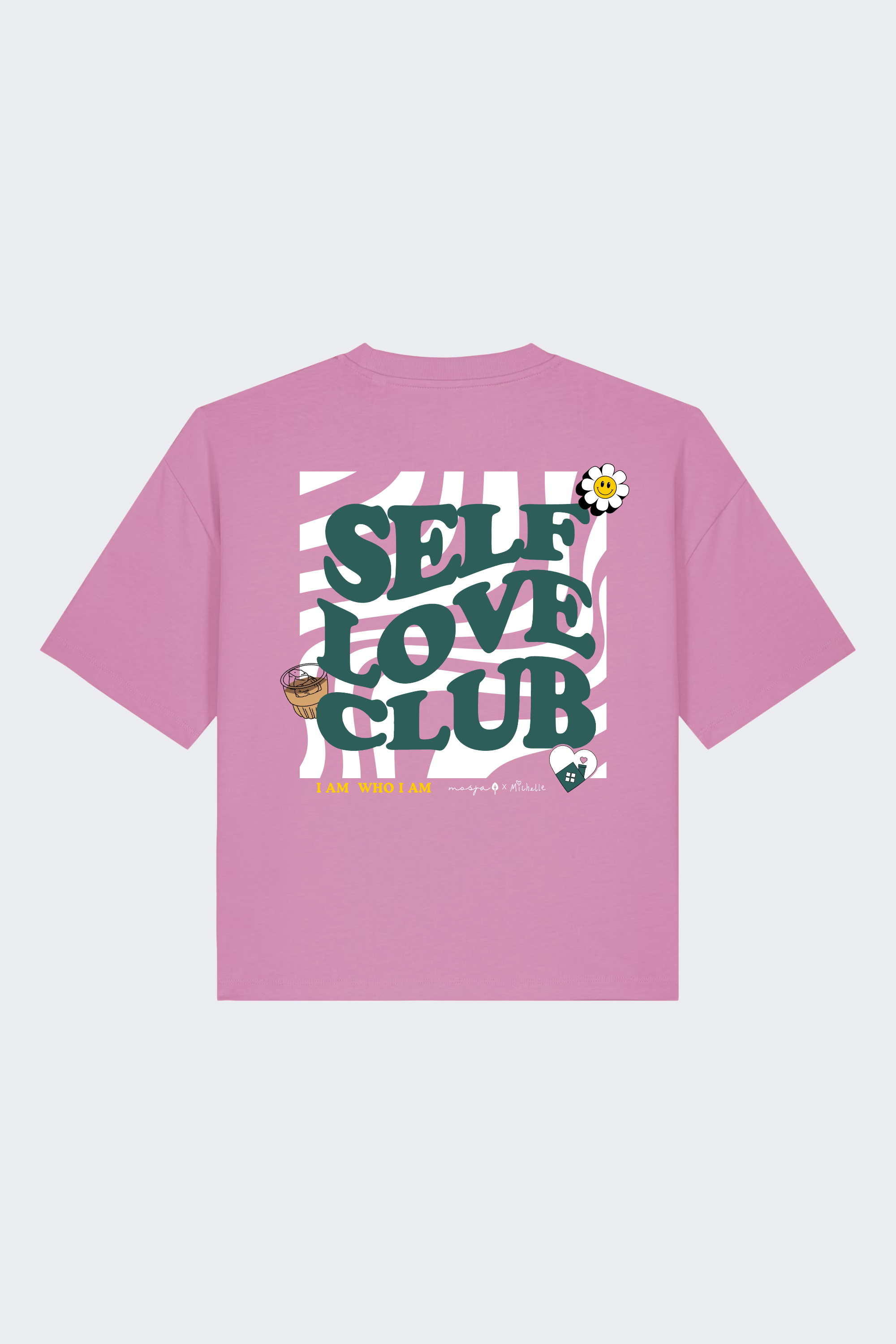 Crop-Shirt "Bubble-Pink" - Self Love
