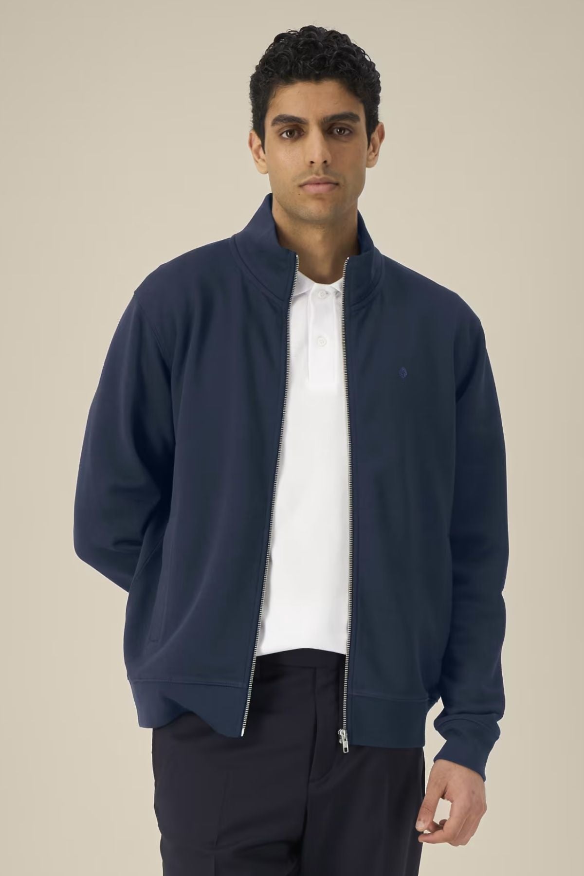 Stehkragen-Sweatjacke