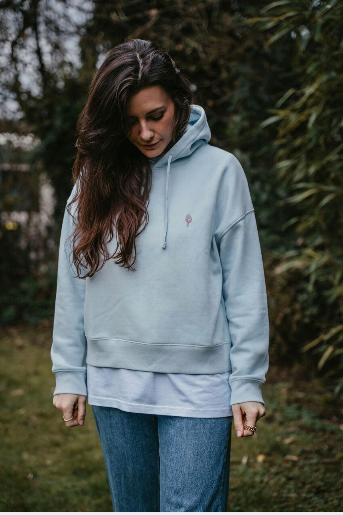 Damen-Hoodie "Ice Blue" - Oversize