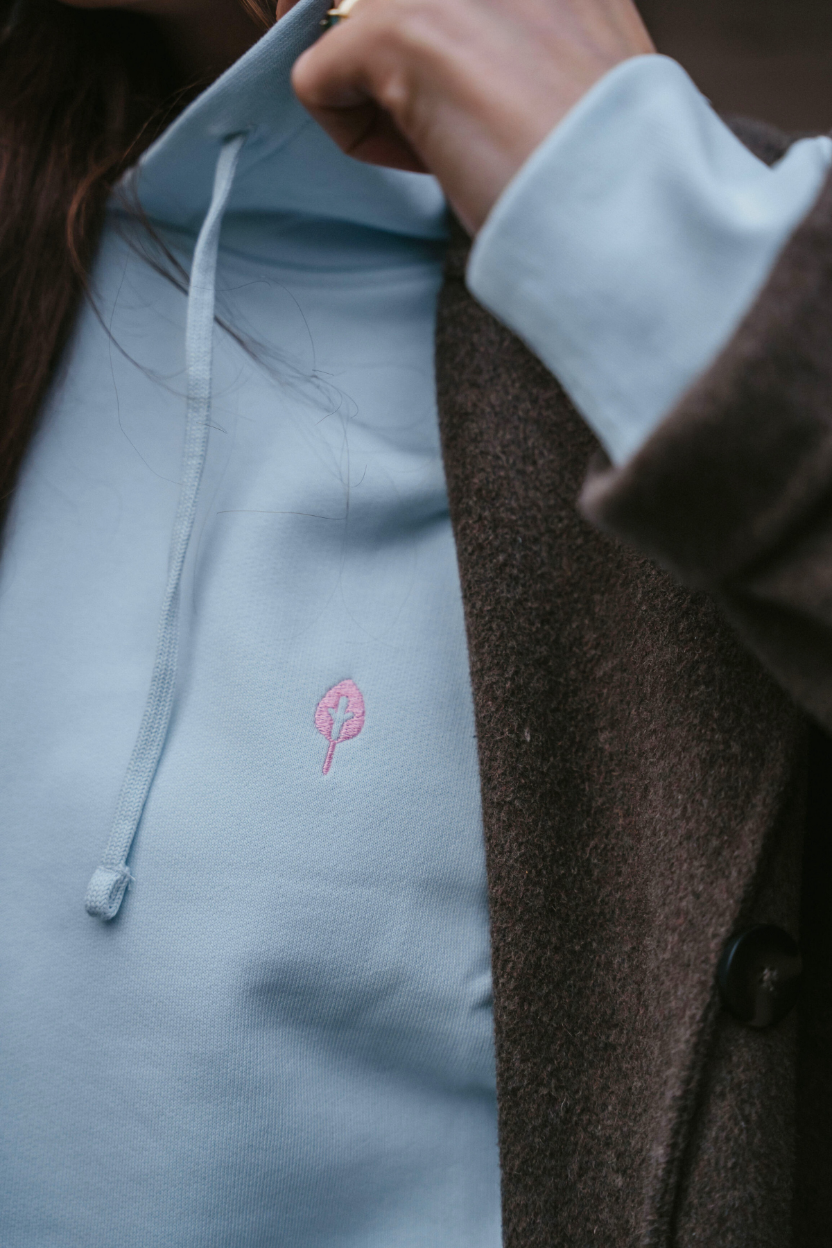 Damen-Hoodie "Ice Blue" - Oversize