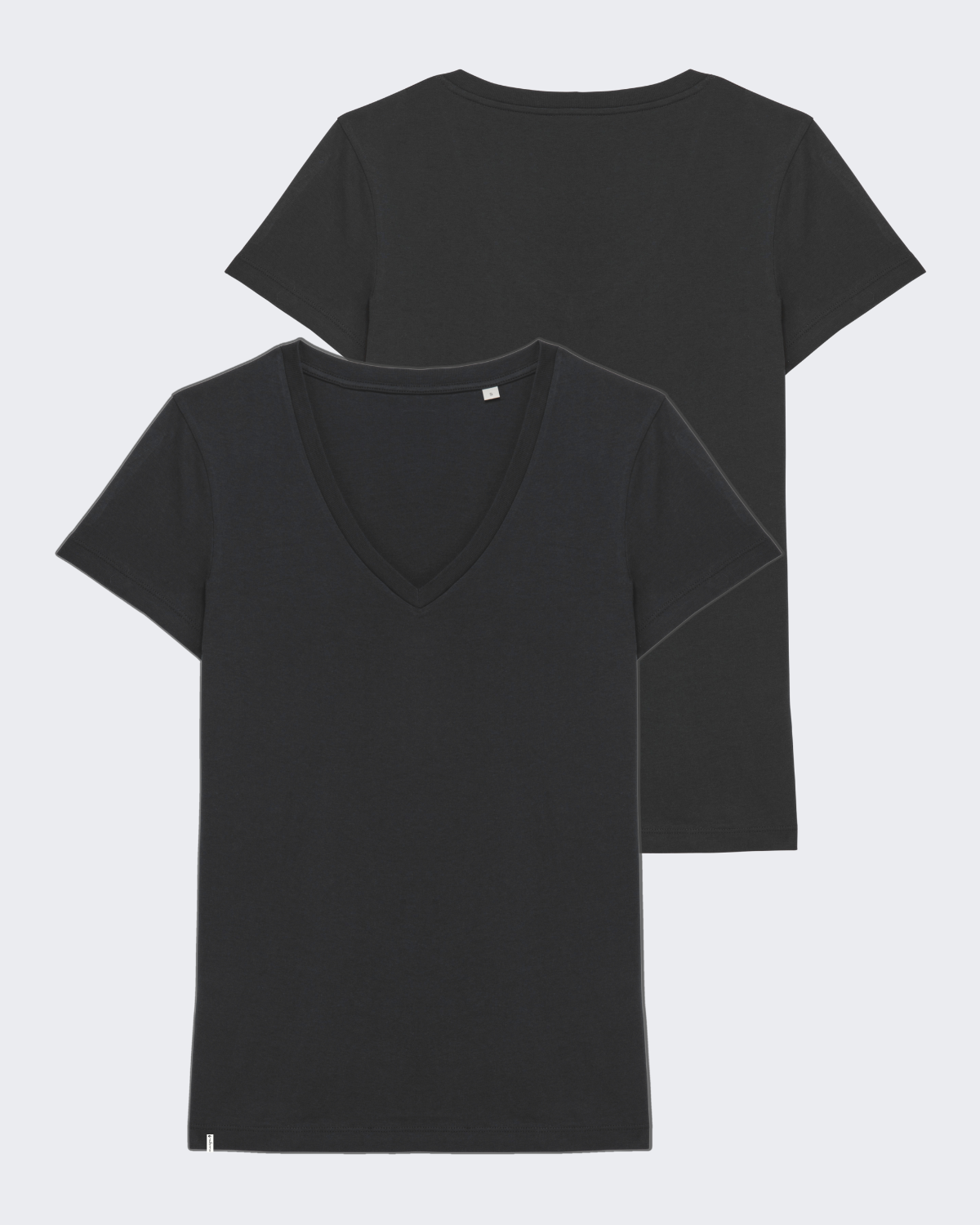 Damen-Shirt "Black" - V-Ausschnitt
