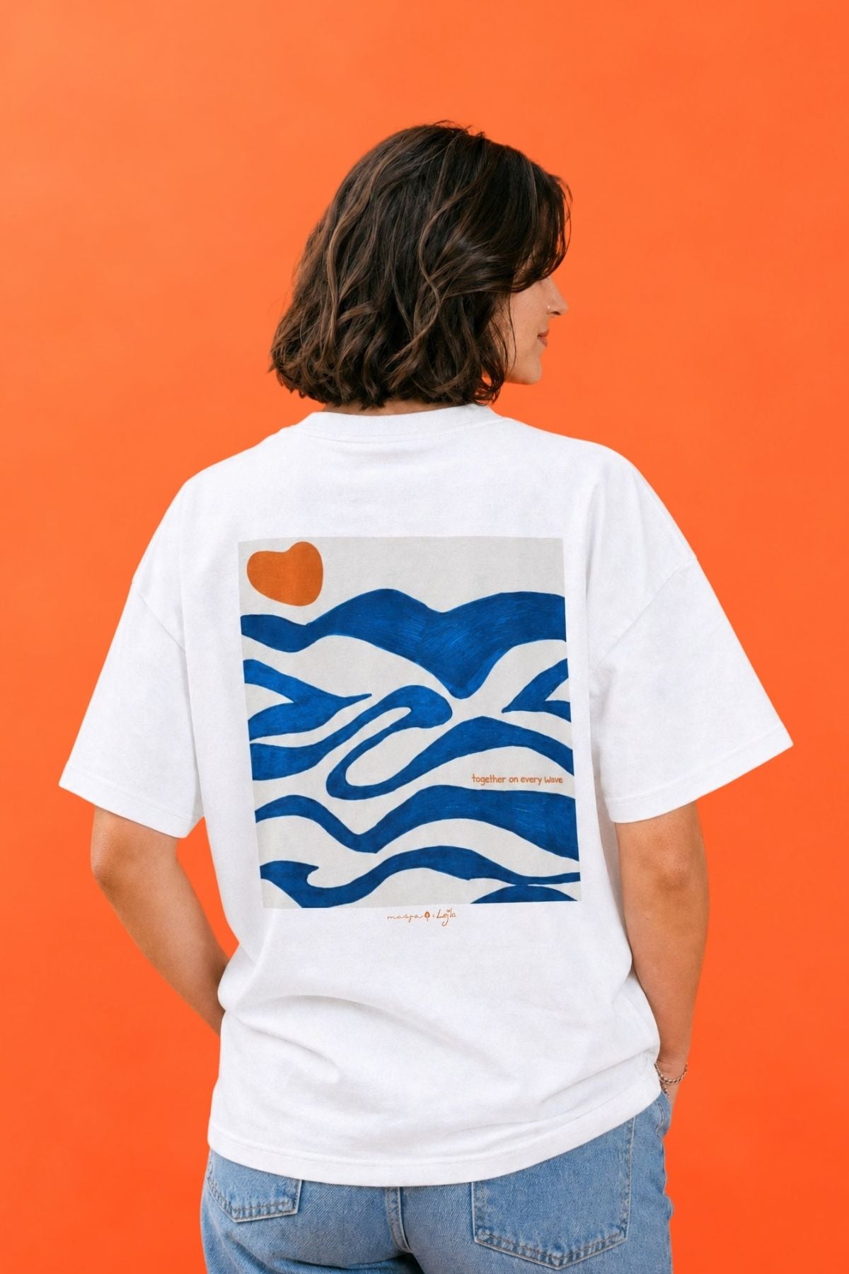 Oversize-Shirt Women Same Wave White