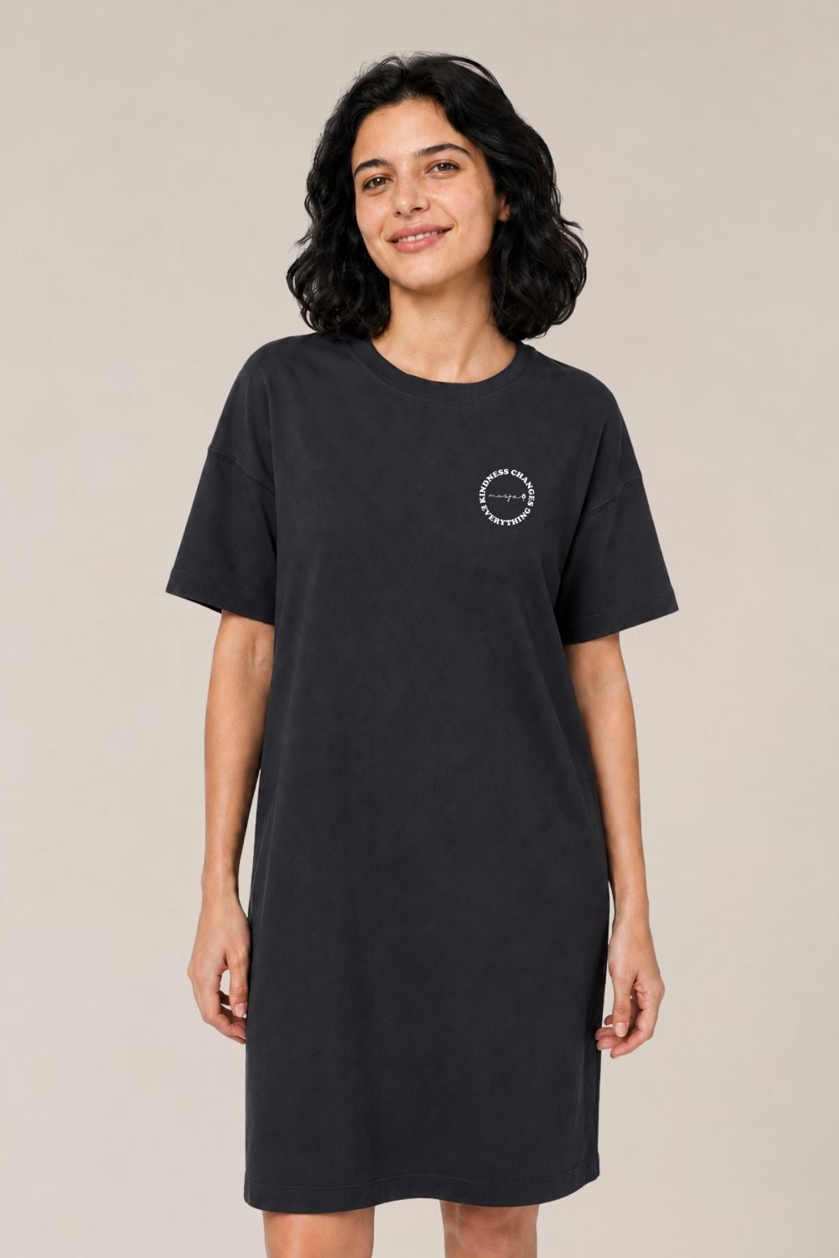 Shirt-Kleid "Washed Black" - Kindness